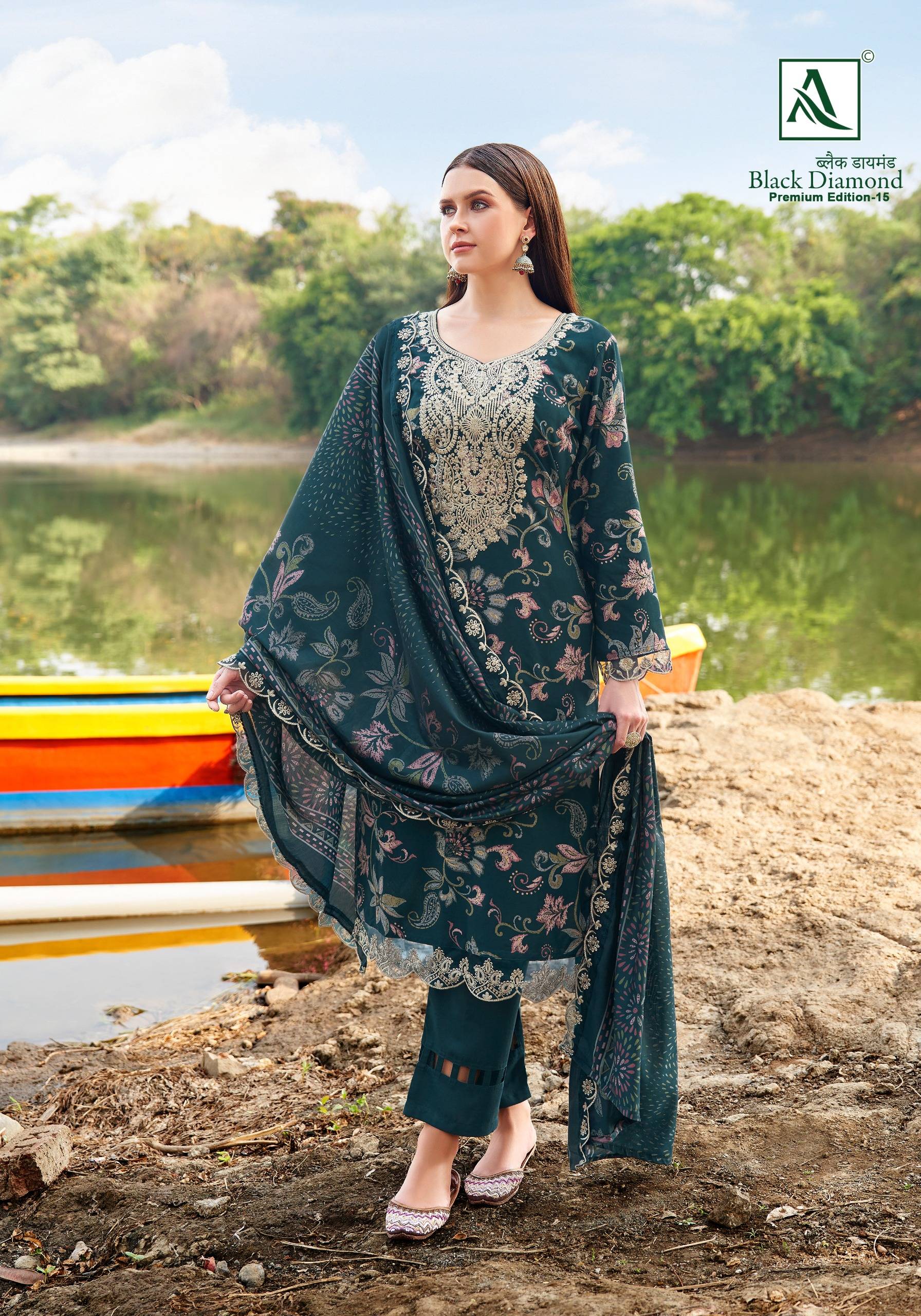 BLACK DIAMOND PREMIUIM-15 By Alok 01 To 06 Series Pakistani Stylish Beautiful Colourful Printed Pure Reyon Stitched Dresses At Wholesale Price